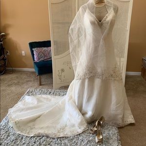 Gorgeous Wedding Gown with Beautiful Beading (Ivory)